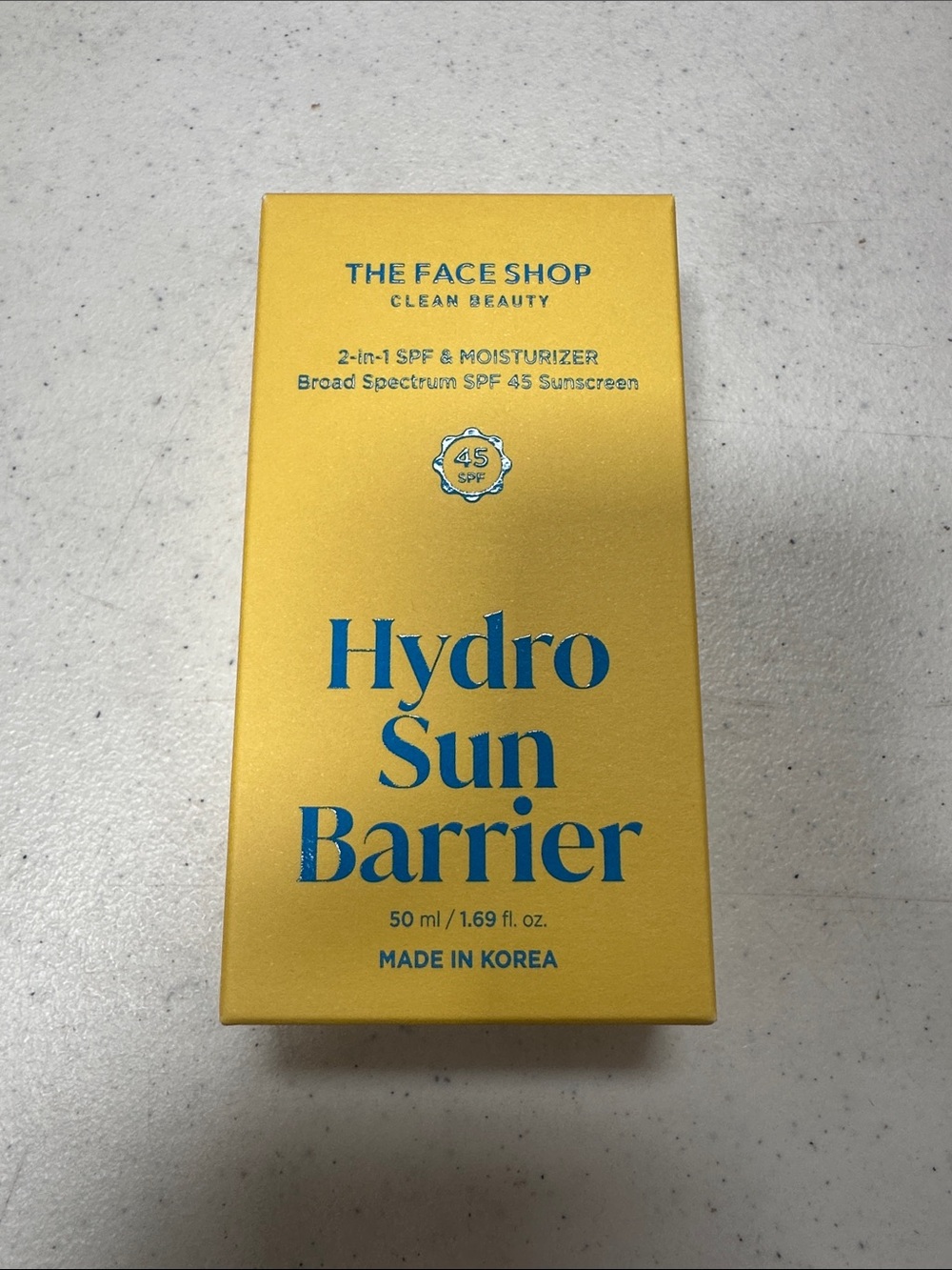 FaceShop Hydro Sun Barrier SPF 45 - Yellow Moisturizing Sunscreen